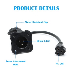 IP44 125V 15A AC Port <strong>Plug</strong> 12AWG Heavy-duty RV Shore Power Inlet <strong>Plug</strong> with 5 Ports Industrial Equipment Use - Product Image 2