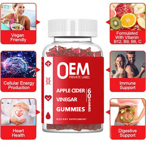 Gummies au Vinaigre de <span class=keywords><strong>Cidre</strong></span> Bio pour la Digestion et <span class=keywords><strong>le</strong></span> Métabolisme, Non-OGM, Soutien à la Santé Pondérale, Service OEM - Product Image 5