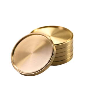 Sous-verres et supports à tasses en acier inoxydable – Tapis de tasse réutilisables de 10 cm de diamètre et 1 cm d'épaisseur, design classique pour boissons CRAFTS HUB - Product Image 4