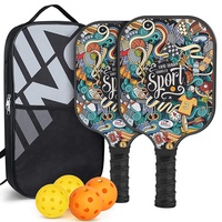 Raquette de pickleball légère en fibre de verre, noyau de 13 mm, technologie de mousse EVA sur les bords, contrôle, puissance, équilibre pour les professionnels