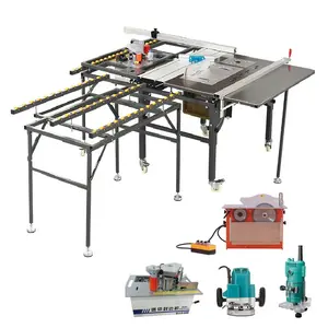 2024 mejor precio multifunción precisión pequeña máquina de corte de madera Sierra de Panel de mesa deslizante para carpintería deslizante