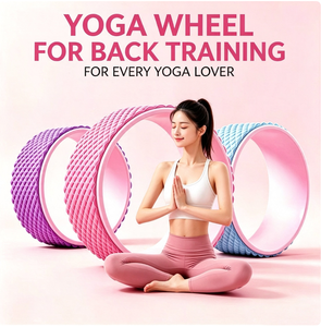 Roue de yoga unisexe EVA, modèle 3D à points flottants, rouleau de massage pour Pilates, roue Dharma portable pour l'ouverture dorsale et la flexion vertébrale - Product Image 2