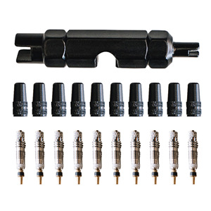 Kit d'outils de démontage de valve française pour vélo, ensemble de 21 pièces pour réparation et entretien des pneus tubeless de VTT et de vélo de route - Product Image 1