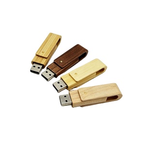 Clé USB 2.0 pivotante en bois de haute qualité, 16 Go/32 Go pleine capacité, avec votre logo, idéale pour le transfert de documents - Product Image 3