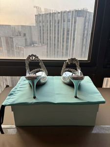 Chaussures à talons hauts de luxe pour femmes de qualité supérieure, à bout ouvert, talon aiguille léger, antidérapantes, sexy, pour mariage - Product Image 3