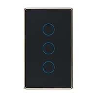 Interruptor Inteligente de Pared CHNLAN, Estándar Estadounidense, Tuya, Metálico, Zigbee 3.0, Táctil, 220V/110V, 10A, Unipolar