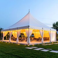 Tente Pagode d'Exposition Robuste en Acier 3x3 3x6 10x10, Barnum Blanc, Chapiteau, Stand de Salon Professionnel