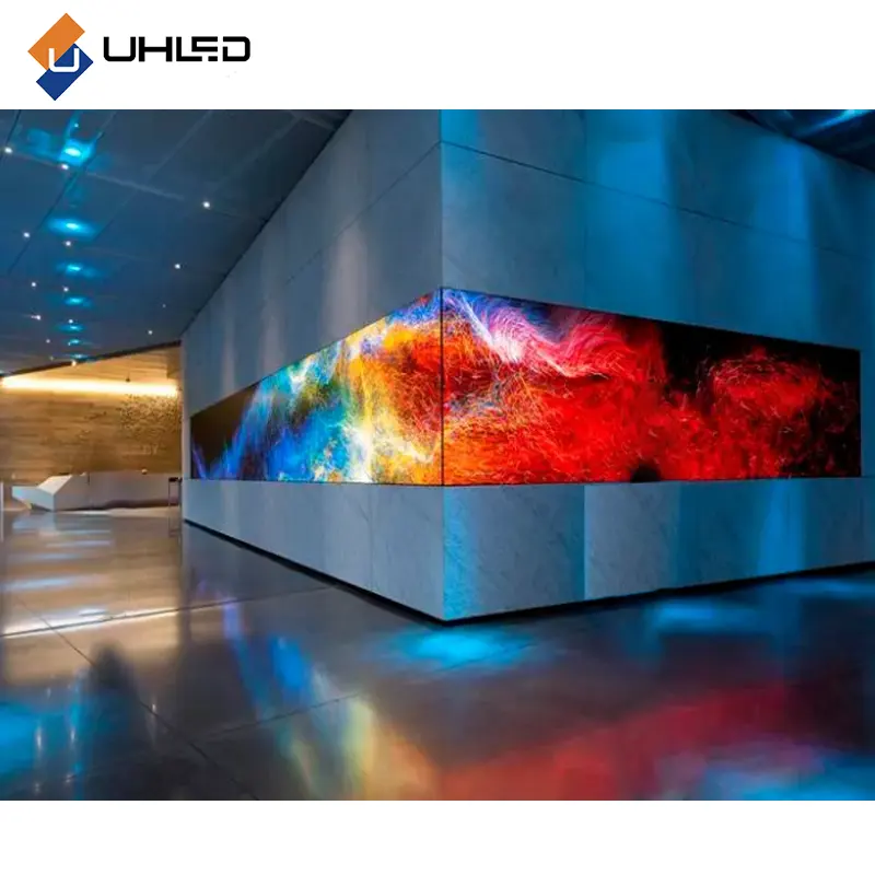 Uhled หน้าจอแสดงผล LED ความละเอียดสูงในร่ม P1.5 P1.2 P2 P1.8 P2.5อัตราการรีเฟรชสูงหน้าจอ LED ในอาคาร