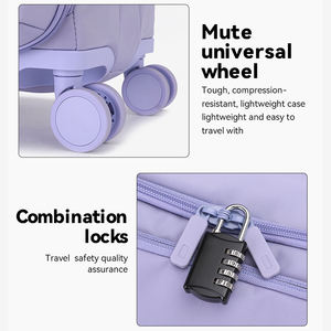 Valise pliable en nylon à roulettes, grande capacité, légère, avec chargeur USB, plusieurs poches, valise de voyage à roulettes - Product Image 3