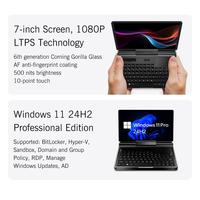 GPD MicroPC 2 PC Gaming genggam, PC Mini layar FHD berputar 7 "dengan port I/O penuh Win11 Pro 16GB + 512GB