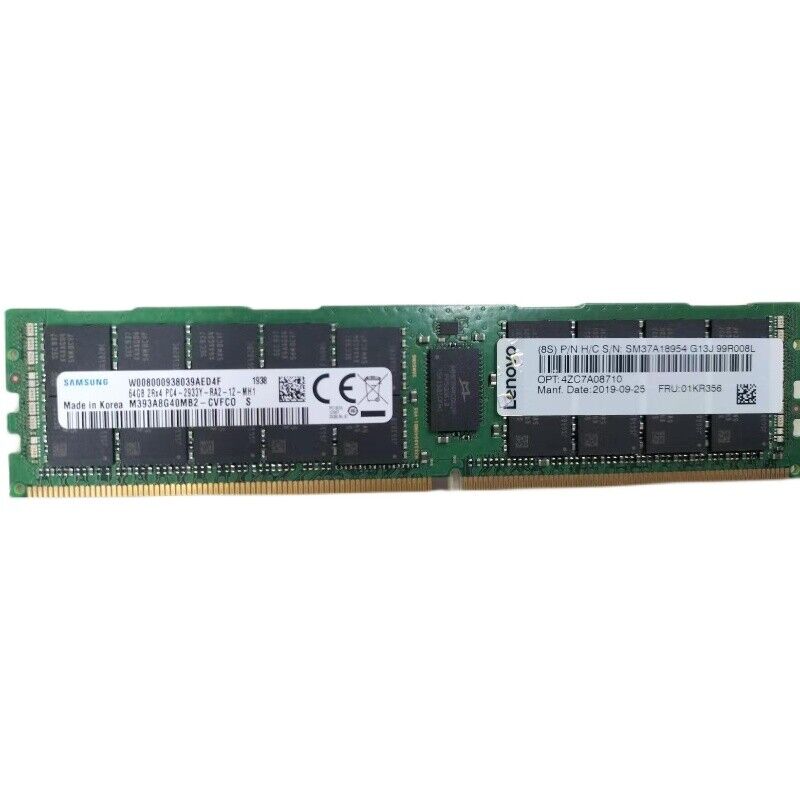 Server Memory Ram 01KR356 - 64GB Truddr4 2933mhz RDIMM