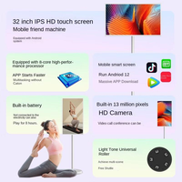 Venta Directa de Fábrica, Smart TV Android de 32 Pulgadas 2K/4K con Pantalla Táctil Capacitiva de 10 Puntos, Batería de Larga Duración, Portátil, para Centros Comerciales