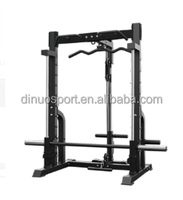 Dinuo Factory Supply High Polea Power Squat Rack Barbell Stand Smith Machine Lat Pull Down Low Row Plate Loaded Machine