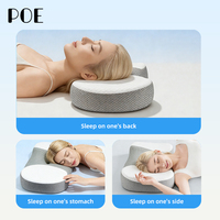 Almohadas de Cama Contour de Espuma Viscoelástica para Dormir de Lado, Boca Arriba o Boca Abajo, Almohada Cervical Ergonómica Ajustable, Suave para Dormir