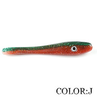 78mm 3.8g 8Pcs/Sac Leurre souple en PVC type Minnow à queue droite, avec yeux 3D, infusé au sel et parfumé, pour la pêche au bar et au grouper en eau douce et salée