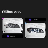 Kit de phares LED Angel Eyes OEM ODM pour X5 E70, phares LED pour X5 E70 2007-2013, rétrofit pour ancienne version restylée.
