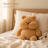 En gros, Peluches et jouets en peluche personnalisés en coton PP, modèles Ours, Lapin et Canard à visage large et aspect mat, coussins animaux, cadeaux, usine OEM