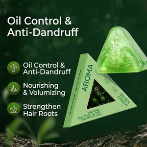 Jabón Sólido de Aceite de Árbol de Té Verde Seven para una Limpieza Profunda del Cuero Cabelludo, Antipicazón, Refrescante y Control de Grasa - Product Image 4