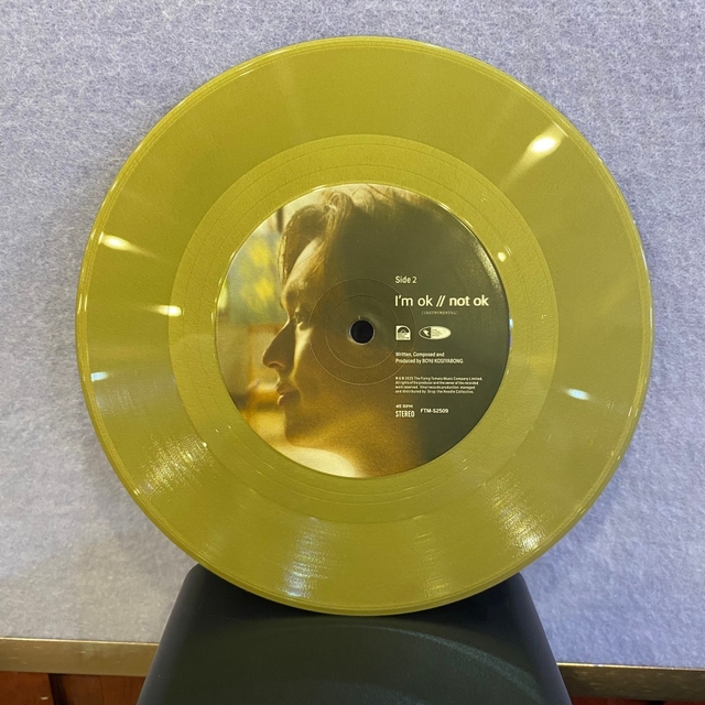 Customization 7" LP Vinyl Record Pressing for Music in Golden Color