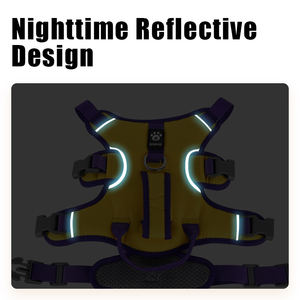 Rarewe produk hewan peliharaan rompi anjing besar Medium memanfaatkan OEM Logo merek kustom reflektif tidak ada tarik tali kekang anjing untuk <span class=keywords><strong>Golden</strong></span> <span class=keywords><strong>Retriever</strong></span> - Product Image 4