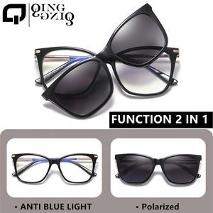 نظارات شمسية نسائية متينة من مادة TR90 مع مشبك مغناطيسي، نظارات فاخرة عالية الجودة مستقطبة للقيادة 2 في 1 مضادة للضوء الأزرق لطول النظر 2026 - Product Image 3