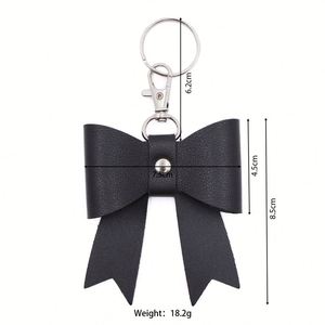 Cute Bow Pu Leather Keychain With Lobster Clasp Fashion Bowknot <b>Ring</b> for <b>Bag</b> Charm Women's Car <b>Key</b> Holder Accessory - Product Image 6