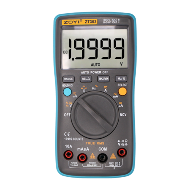 ZOTEK ZOYI ZT303 Digital Multimeter 1000v 10a 19999 Counts Automatic Manual Digital Testers Professional