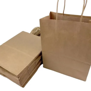 Bolsa de Almacenamiento de Papel Kraft Marrón Plegable y Personalizable, Ecológica para Viajes, Compras, Hogar y Promociones - Product Image 4