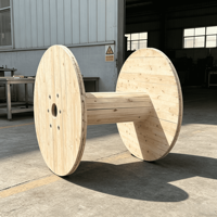Bobines en bois massif de grand diamètre pour câbles électriques et fibres optiques, usage industriel