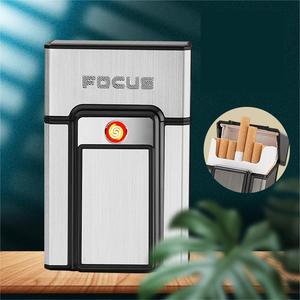 Caja de cigarrillos de alta calidad, portátil, venta al por mayor, bobina de calentamiento, encendedor Digital de carga Usb <span class=keywords><strong>con</strong></span> caja de cigarrillos - Product Image 5
