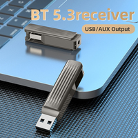 Receptor Bluetooth para coche Adaptador inalámbrico Bluetooth Aleación de zinc Aux USB Túnel dual Audio Manos libres Plug and Play Micrófono incorporado