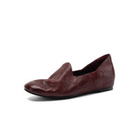 Mocassins plats pour femmes, souples, antidérapants, tendance, confortables pour la marche, en cuir véritable, vente en gros, personnalisables