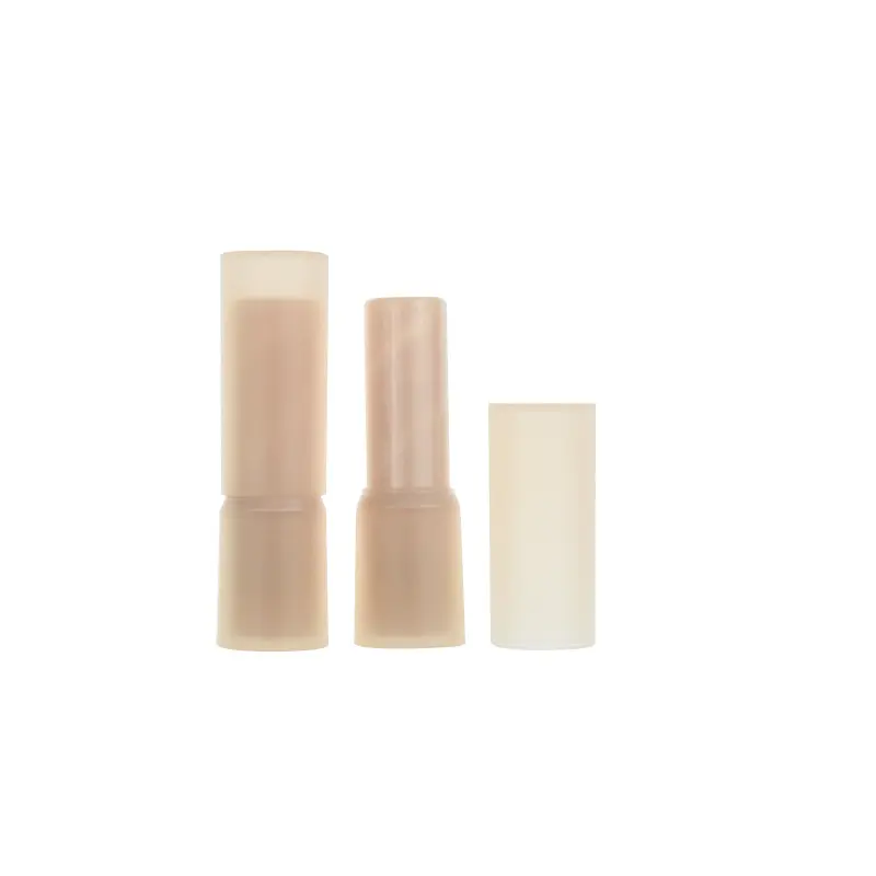 Tubes de rouge à lèvres personnalisés en acier inoxydable, gelée de thé au lait givré, couleur coréenne, tubes pour rouge à lèvres eos baume rond vide, brillant personnalisé