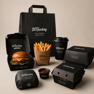 Cajas de Papel para Hamburguesas Francesas con Logotipo Personalizado, Cajas de Embalaje para Comida para Llevar, Aptas para Alimentos - Product Image 4