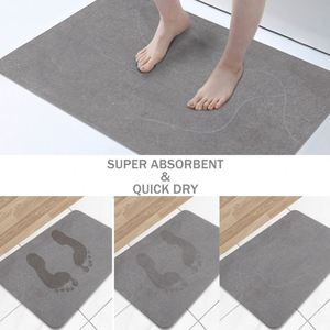 Non-slip Diatomite Bathroom <b>Mat</b> Quick Dry <b>Water</b> <b>Absorbing</b> Stone Shower Rug - Product Image 3