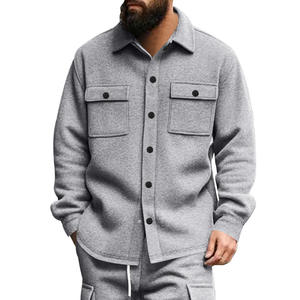 Chaqueta informal ajustada para hombre, negra, de manga larga, con bolsillos, para uso informal - Product Image 3