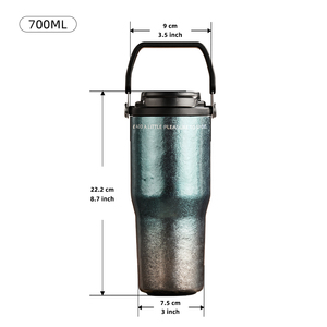 Thermos à café en titane pur inoxydable 700 ml sans BPA, moderne, pour les voyages, isolation thermique de 6 à 12 heures, respectueux de l'environnement - Product Image 3
