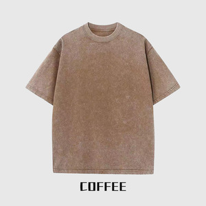 Camiseta de punto para hombre 100% algodón 230G, lavado vintage, tela premium transpirable, anti-bolitas, oversize, manga corta, estilo urbano de verano - Product Image 4