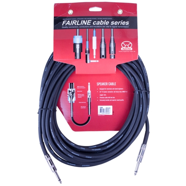 Superlux Speaker Cable Dual Straight 6.3 mm (1/4") Mono Plugs Speaker Cable Dual Speakon Plugs (±1) AWG#14, Cross-sectional
