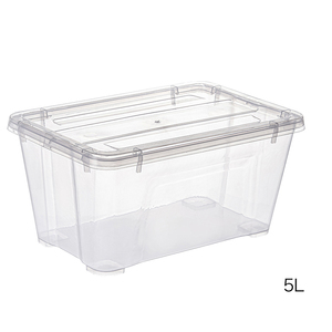 China Wholesale 5L Clear Transparent Plastic Storage Box For Sale