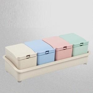 Juego de Botellas para Condimentos de Paja de Trigo, Equipo de Cocina, Salero, Caja Organizadora de Especias, Caja para Condimentos - Product Image 3