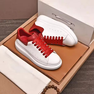 Chaussures de marque de luxe en cuir véritable, chaussures de tennis à semelle épaisse d'hiver, tendance de la mode, respirantes et légères - Product Image 4