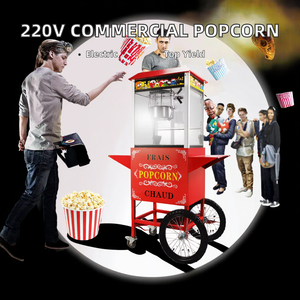 Hot Sale New 220V Commercial High Productivity Tempered Glass Belt Cart Movie Theater Luxury Electric Roof <b>Popcorn</b> <b>Machine</b> - Product Image 2