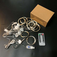 Nouvelles guirlandes lumineuses LED féériques pour chambre à coucher, fête, mariage, éclairage décoratif, télécommande, rideau lumineux pour décoration de Noël