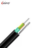 Cable de Fibra Óptica Ripo GYXTC8S de 1-24 Hilos, Autoportante para Exteriores, con Conductor Sólido de CCA, Tipo Mensajero en Forma de 8, para Redes Aéreas FTTx