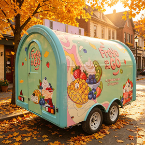 Stainless Steel Pizza Trailer Fast Ice Cream Truck VIN Certified Beverage Food Cart - Product Image 6