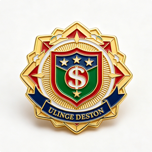 Custom Metal Badge Enamel Emblem Shield <b>Crest</b> Pin <b>Silver</b> Plated Hard Enamel Stamping Souvenir Collection - Product Image 3