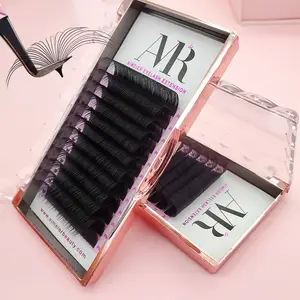 Luxury Private Label Cashmere Lash Trays Siberian Mink Individual Lash Supplies Matte Black 0.03 Volume Eyelash Extension