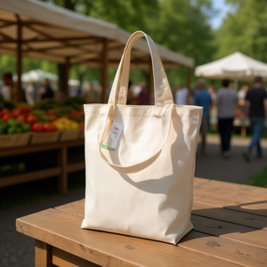 Borsa in tela multiuso Iln 42x34x10 cm con cerniera, accessorio moda, tote bag - Product Image 3