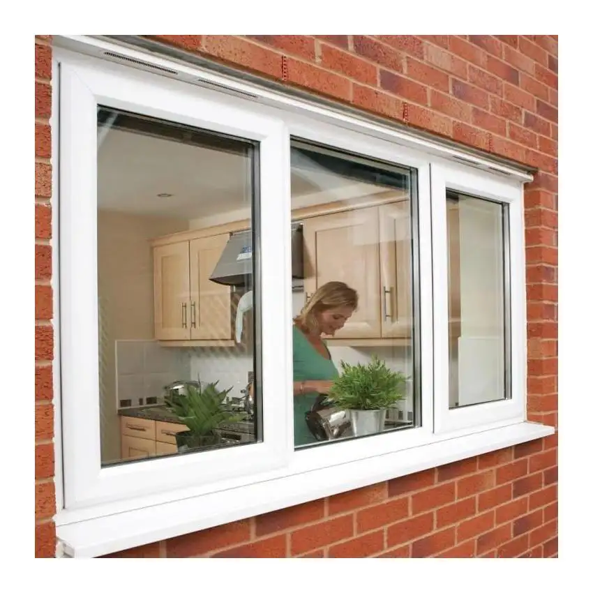 Prima Hot Sale High Quality Interior Office Small Basement Pvc Profile Window And Door Upvc Sliding Windows